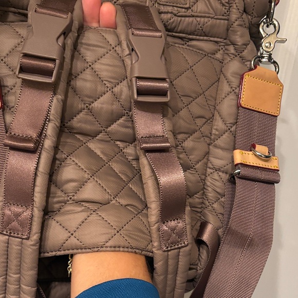 MZ Wallace Quilted Tan/mauve Backpack - Picture 5 of 10